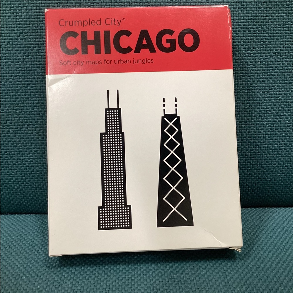 Crumpled City Chicago Map